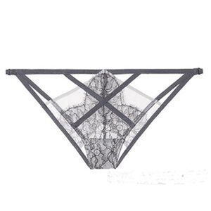 VICTORIA'S SECRET VERY SEXY GRAY STRAPPY CHEEKINI PANTY